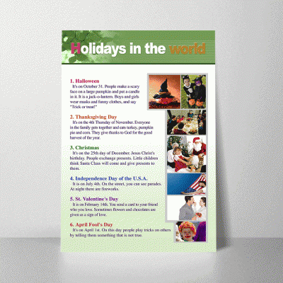 D75. Holidays in the world
